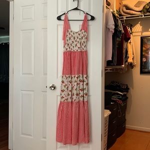 Bepop red and white plaid and strawberry print dress. Never worn :)